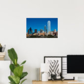 Poster Coucher de soleil sur la skyline de Dallas Texas (Bureau à domicile)