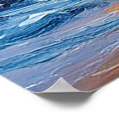 Poster Coucher de soleil sur la ville côtière (Coin)