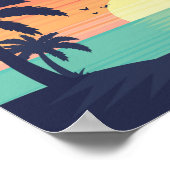 Poster Coucher de soleil sur l'affiche de l'océan (Coin)