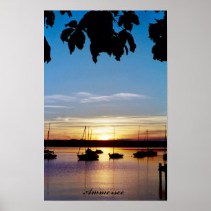 Poster Coucher de soleil sur l'Ammersee