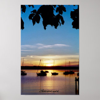 Poster Coucher de soleil sur l'Ammersee