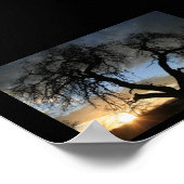 Poster Coucher de soleil sur l'arbre mort (Coin)