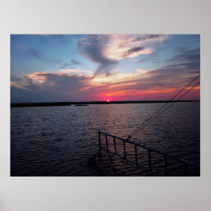 Poster Coucher de soleil sur le Bayou