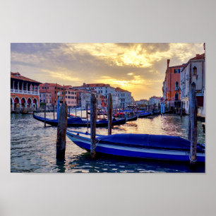 Poster Coucher de soleil sur le Canal Grande