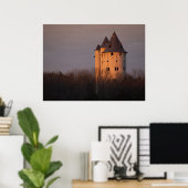 Poster Coucher De Soleil Sur Le Château Gwynn (Bureau à domicile)