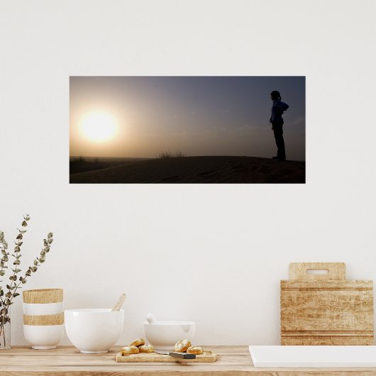 Poster Coucher de soleil sur le désert (Cuisine)