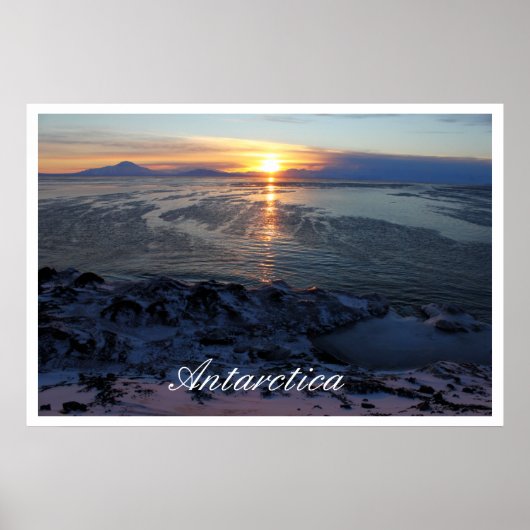 Poster Coucher de soleil sur le détroit de McMurdo, Antar (Devant)