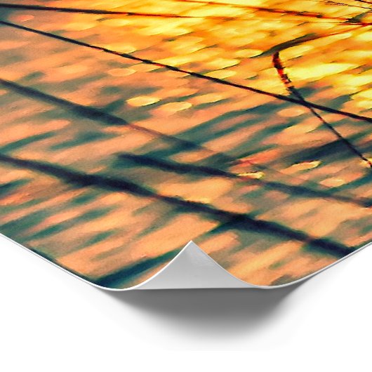 Poster Coucher de soleil sur le lac (Coin)