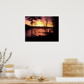 Poster Coucher de soleil sur le lac (Cuisine)