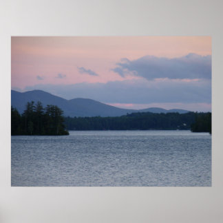 Poster Coucher de soleil sur le lac 2
