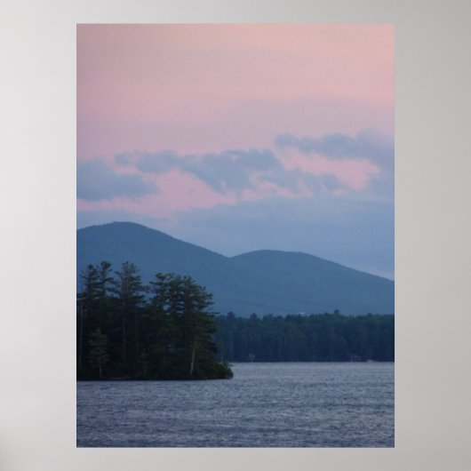 Poster Coucher de soleil sur le lac 3 (Devant)