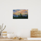 Poster Coucher de soleil sur le lac, Adirondack Mts dans (Cuisine)
