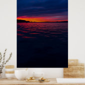 Poster Coucher de soleil sur le lac Seneca, Ohio (Cuisine)