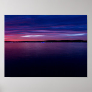 Poster Coucher de soleil sur le lac Seneca, Ohio