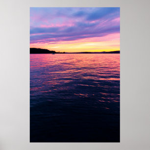 Poster Coucher de soleil sur le lac Senecaville, Ohio