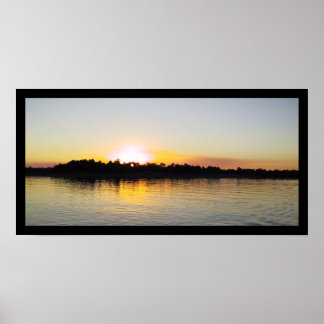 Poster Coucher de soleil sur le Mississippi