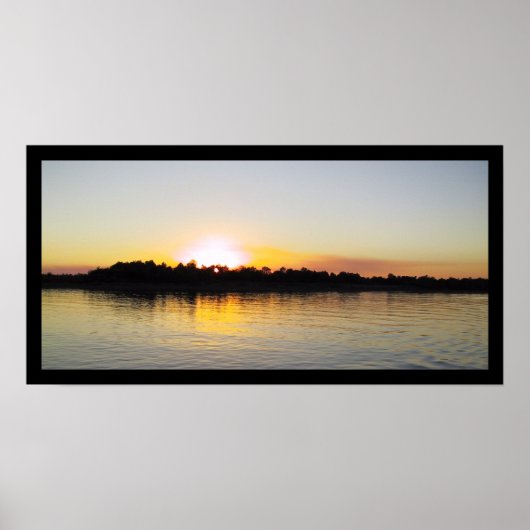 Poster Coucher de soleil sur le Mississippi (Devant)