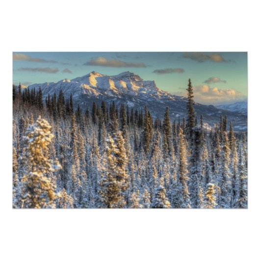 Poster Coucher de soleil sur le mont Fellows (Devant)