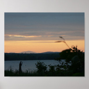 Poster Coucher de soleil sur le Mont Kathadin, Maine