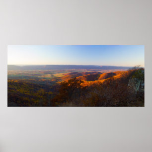 Poster Coucher de soleil sur le parc national de Shenando