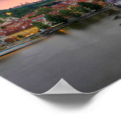 Poster Coucher de soleil sur le pont Charles (Coin)