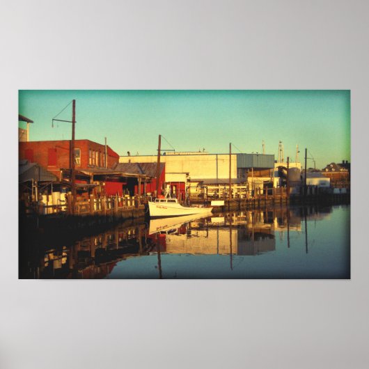 Poster Coucher de soleil sur le quai (Devant)