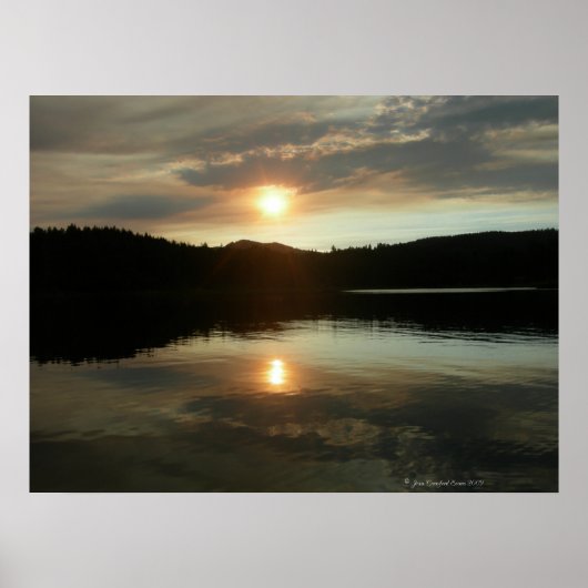 Poster Coucher de soleil sur le réservoir de Spring Valle (Devant)