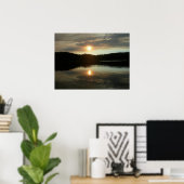 Poster Coucher de soleil sur le réservoir de Spring Valle (Bureau à domicile)