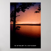 Poster Coucher de soleil sur le rivage (Devant)