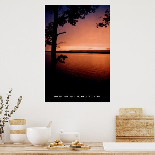 Poster Coucher de soleil sur le rivage (Cuisine)