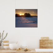 Poster Coucher de soleil sur le terrain (Cuisine)