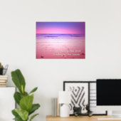 Poster coucher de soleil sur l'eau de l'océan avec citati (Bureau à domicile)