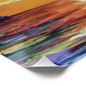 Poster Coucher de soleil sur l'eau - Effet de peinture (Coin)