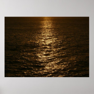Poster Coucher de soleil sur l'eau Photographie abstraite