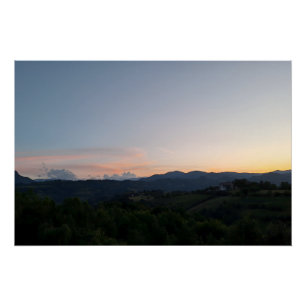Poster Coucher de soleil sur les Carpates – Photographie