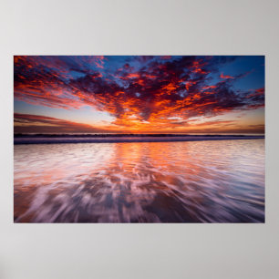 Poster Coucher de soleil sur les îles anglo-normandes
