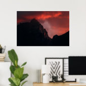 Poster Coucher de soleil sur les montagnes (Bureau à domicile)