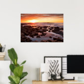 Poster Coucher De Soleil Sur Les Piscines De Marée (Bureau à domicile)