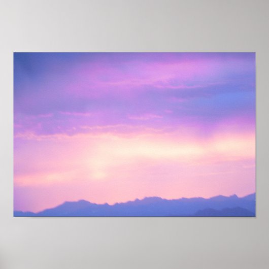 Poster Coucher de soleil sur les Rocheuses près de Denver (Devant)