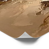 Poster Coucher de soleil sur les vagues océaniques et le  (Coin)