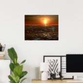 Poster Coucher de soleil sur l'océan (Bureau à domicile)