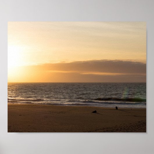 Poster Coucher de soleil sur l'océan (Devant)
