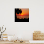 Poster Coucher de soleil sur l'océan (Cuisine)