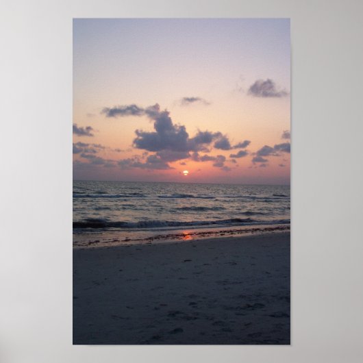Poster Coucher de soleil sur l'océan (Devant)
