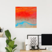 Poster Coucher de soleil sur l'océan Abstrait (Bureau à domicile)