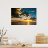 Poster Coucher de soleil sur l'océan, Fidji (Cuisine)