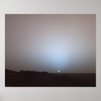 Poster Coucher De Soleil Sur Mars- Tiré Du Marais Rover- 