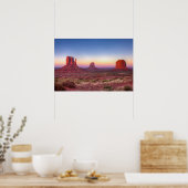 Poster Coucher de soleil sur Monument Valley Arizona (Cuisine)