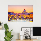 Poster Coucher de soleil sur Rome, Italie (Bureau à domicile)