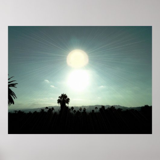 Poster Coucher de soleil sur Silverlake (Devant)